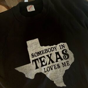 Vintage Texas Graphic Black Sweatshirt